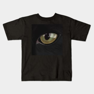 Eye spy a black cat Kids T-Shirt